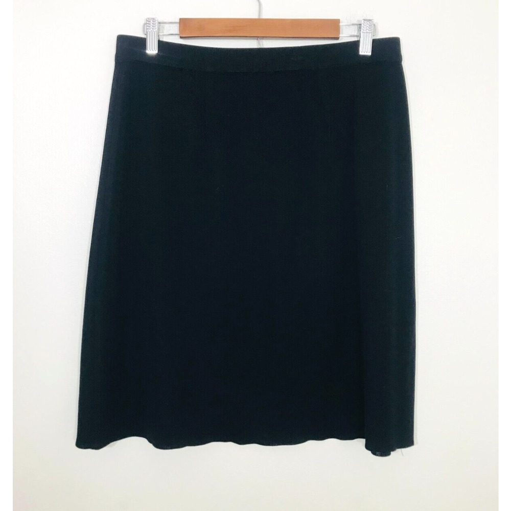 MISOOK‎ Ponte Micro Knit Pull-On Straight Pencil Skirt Black Careerwear, PL - Picture 2 of 6